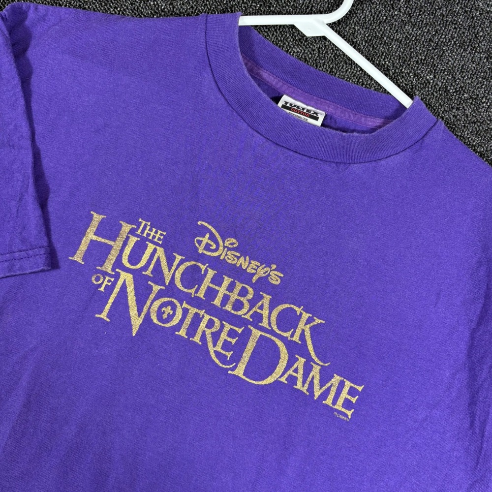 Vintage Disney Hunchback of Notre Dame T-Shirt Men's XL Purple 90s Movie Promo